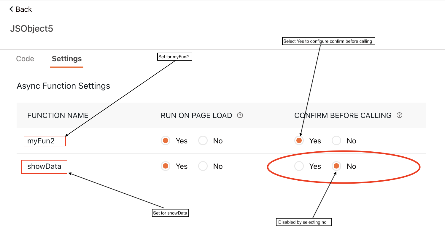 Configurations for CONFIRM BEFORE CALLING